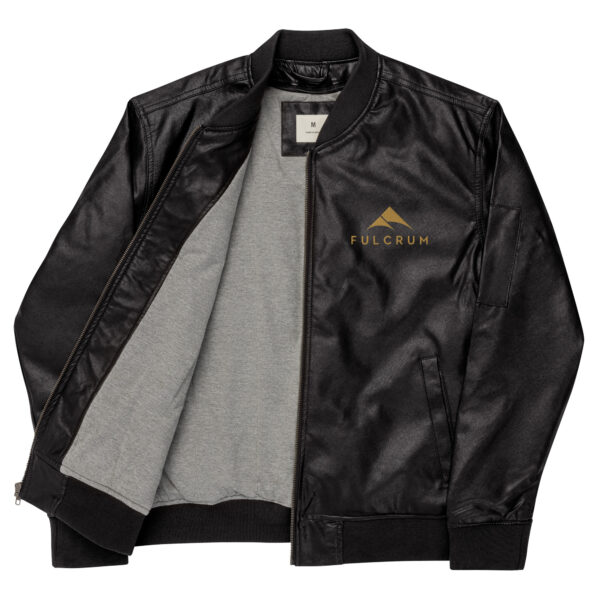 Leather Bomber Jacket - Image 4