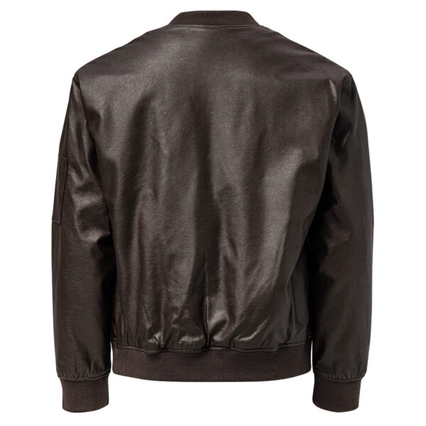 Leather Bomber Jacket - Image 7