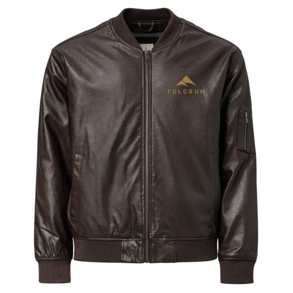 Leather Bomber Jacket - Image 6